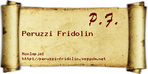 Peruzzi Fridolin névjegykártya
